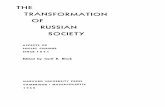 The transformation of Russian society: aspects of social change since 1861