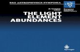 The Light Element Abundances: Proceedings of an ESO/EIPC Workshop Held in Marciana Marina, Isola dâ€™Elba 21â€“26 May 1994