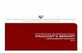 2012 COACHE Survey Provost's Report