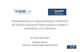 Perspectives on personalized medicine & health research from policy makers, scientists and citizens