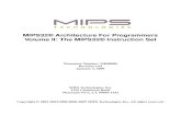 MIPS32® Architecture For Programmers Volume II - Personal Pages