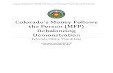 Colorado's Money Follows the Person (MFP) Rebalancing Demonstration
