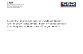 Early process evaluation of new claims for Personal Independence Payment