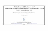 Public Interest Disclosure and Protection to Persons Making the Disclosures Bill, 2010