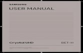 USER MANUAL - Samsung Display Solutions · This TV comes with this user manual and an embedded e-Manual. Before reading this user manual, review the following: User Manual. Read this