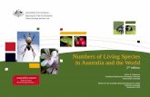 Number of Living Species in Australia and the World - Department of