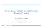 Overview of Silicon Semiconductor Device Physics · 2009. 1. 14. · Overview of Silicon Semiconductor Device Physics Dr. David W. Graham West Virginia University. Lane Department