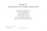 Notes 01 Introduction to Power Electronics - Thompson Consulting