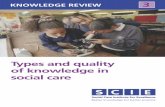 Knowledge review 3: Types and quality of knowledge in social care