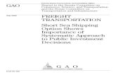 GAO-05-768 Freight Transportation: Short Sea Shipping Option Shows