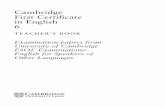 Cambridge First Certiï¬cate in English