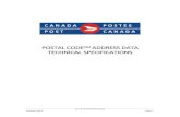 Canada Post â€“ Postal Code Address Data Technical Specifications