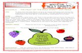 LESSON 6: THE FRUIT OF THE HOLY SPIRITâ€”JOY, PEACE