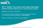 2011 Health Insurance Coverage Estimates