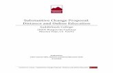 Substantive Change Proposal: Distance and Online Education
