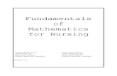 Fundamentals of Mathematics for Nursing - Lanier Technical College