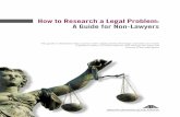 How to Research a Legal Problem: A Guide for Non-Lawyers - AALL