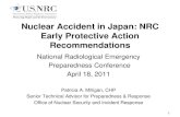 Nuclear Accident in Japan: NRC Early Protective Action Recommendations