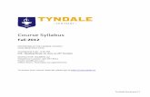 Download Syllabus - Tyndale University College & Seminary
