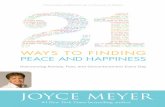 21 WAYS TO FINDING PEACE AND HAPPINESS - Joyce Meyer Ministries