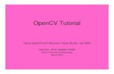 OpenCV Tutorial - Multimedia Signal Processing