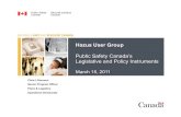 Public Safety Canadaâ€™s Legislative and Policy Instruments