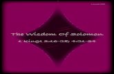 The Wisdom Of Solomon - CCQ