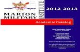 Academic Catalog - Marion Military Institute