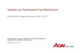 Update on Participant Fee Disclosure - International Public