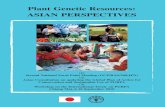 Plant Genetic Resources: ASIAN PERSPECTIVES