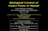 Biological Control of Insect Pests in Hawaii