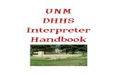 UNM DHHS Interpreter Handbook - Accessibility Resource Center