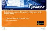 Database Access with Jython, Hibernate and SQLAlchemy