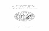 North Carolina Revised State Plan for Highly Qualified Teachers (PDF)
