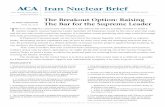 ACA Iran Nuclear Brief