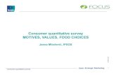 Consumer quantitative survey MOTIVES, VALUES, FOOD CHOICES