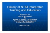 History of NTID Interpreter Training and Education