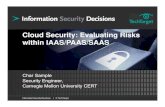 Cloud Security: Evaluating Risks within IAAS/PAAS/SAAS