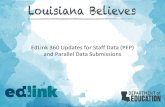 EdLink 360 Updates for Staff Data (PEP) and Parallel Data ... Training...2012/10/20  · Objectives 2 At the end of this webinar, you should be able to: • Understand the EdLink solution