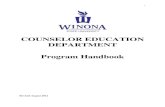 COUNSELOR EDUCATION DEPARTMENT Program Handbook