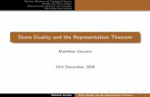 Stone Duality and the Representation Theorem