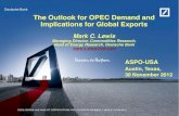 Deutsche Bank The Outlook for OPEC Demand and Implications for