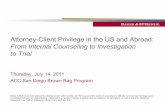 Attorney-Client Privilege in the US and Abroad