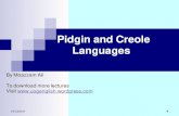 Pidgin and Creole Languages -   - Get a Free Blog Here