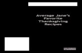 Average Janeâ€™s Favorite Thanksgiving Recipes