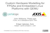 Custom Hardware Modelling for FPGAs and Embedded Linux Platforms