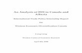 An Analysis of FDI in Canada and Alberta
