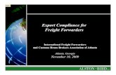 Export Compliance for Freight Forwarders - Alston & Bird Law Firm
