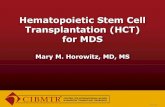 Hematopoietic Stem Cell Transplantation (HCT) for MDS