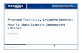 How to make software outsourcing effective